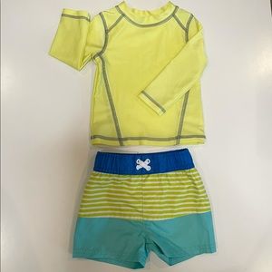 Cat & Jack Boys Swim Trunks and Rash Guard. 9M.